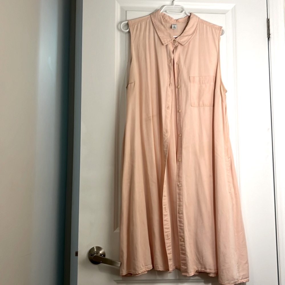 Sleeveless shirt dress, pale pink, Tencel - 2 for 30